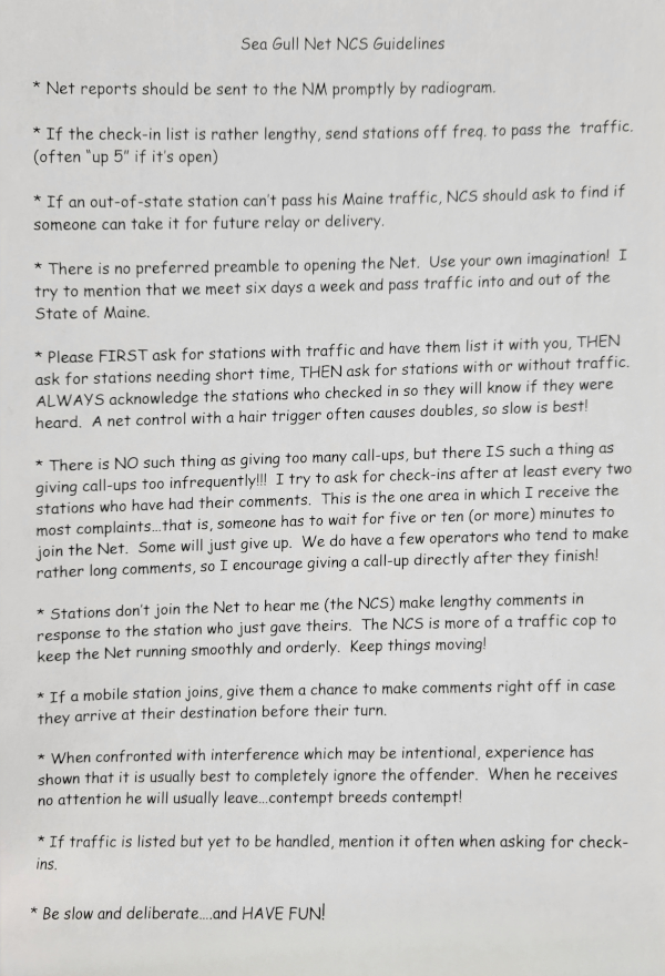 Seagull Net Guidelines image